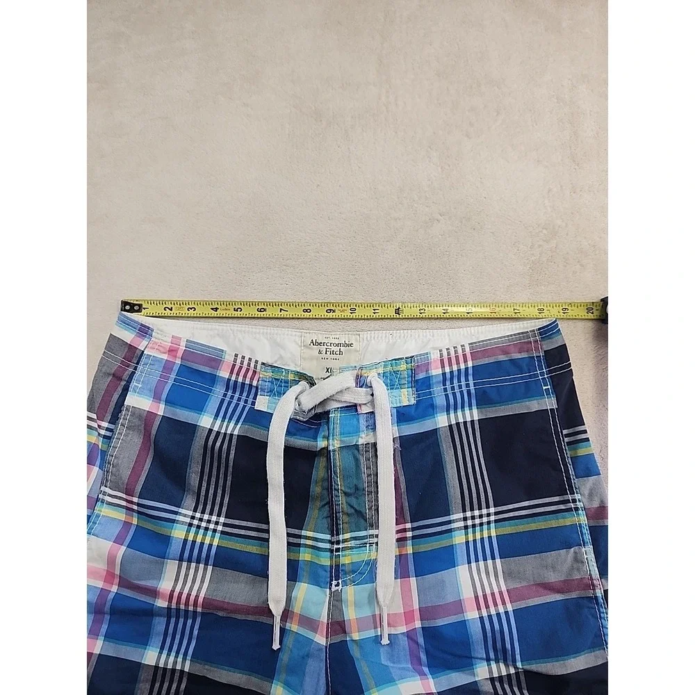 Abercrombie & Fitch Men's‎ XL Plaid  Board Swim Shorts 9 Inch Inseam